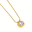 Vintage Snake Bone Chain Zircon Pendant Necklace