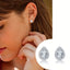 Women Silver Moissanite Teardrop Earrings