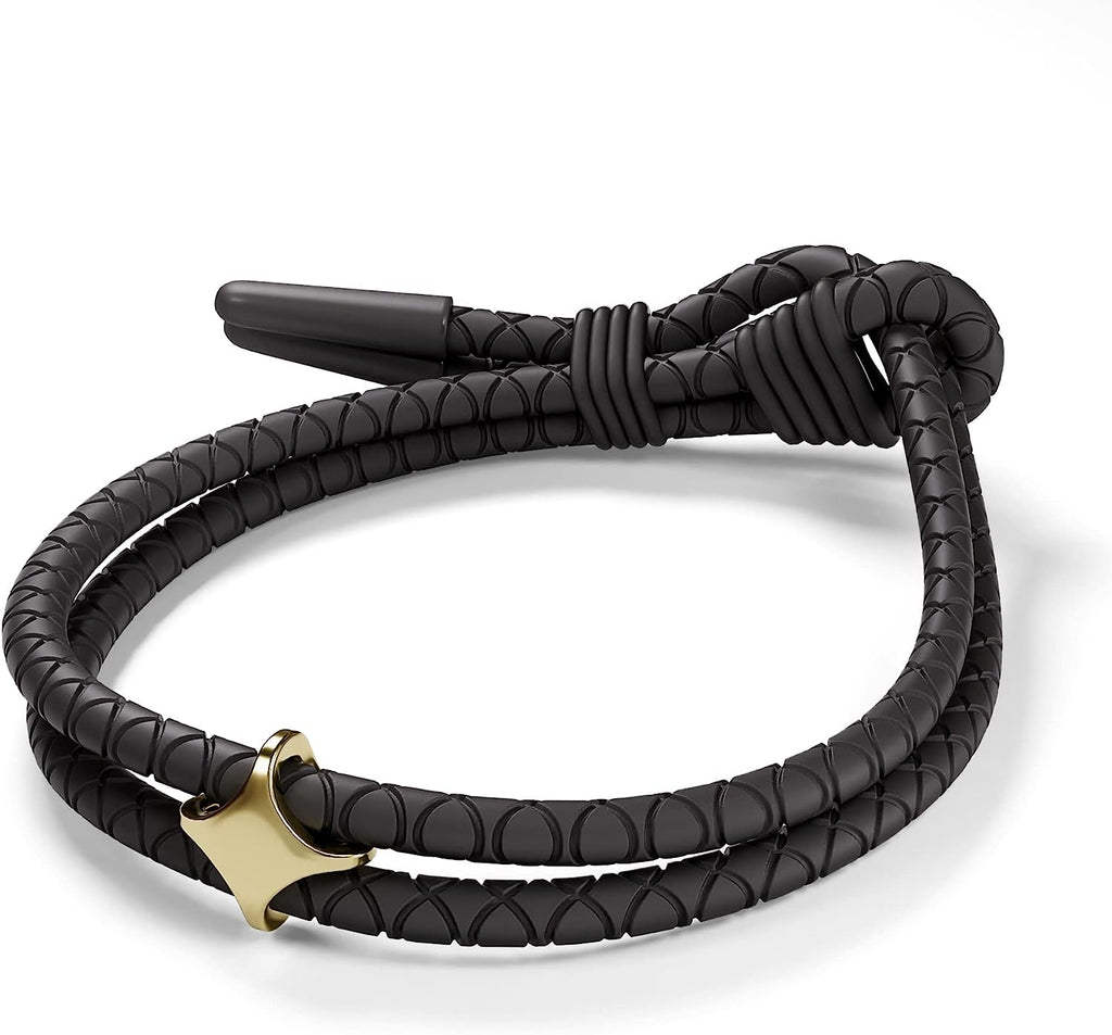 Men's Adjustable Silicone Braided Rope Bracelet