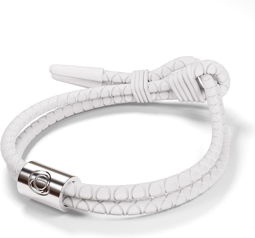 Men's Adjustable Silicone Braided Rope Bracelet