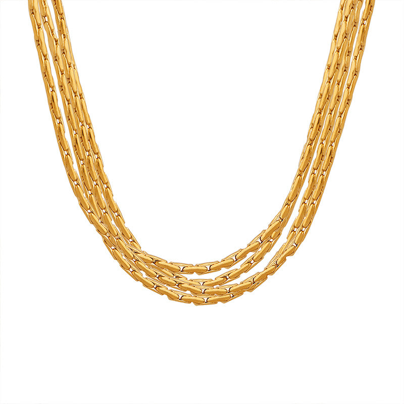 Multi-Layered Clavicle Chain Necklace