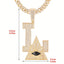 Letter L With Eye Of Horus Pendant Necklace