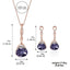 Simple Crystal Pendant Necklace Earring Set