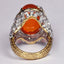 Hollow Flower Orange Gem Ring