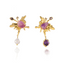 Asymmetrical Purple Butterfly Earrings