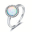 April-birthstones Round Cut Opal Finger Ring