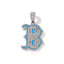 Luminous Letter B Copper Gold Plated Inlaid Pendant