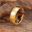 Golden Simple Tungsten Steel Ring