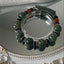 Men's 1pc Men&Women's Vintage Green Water Ripple Agate With Nine-eyed Beads Bracelet