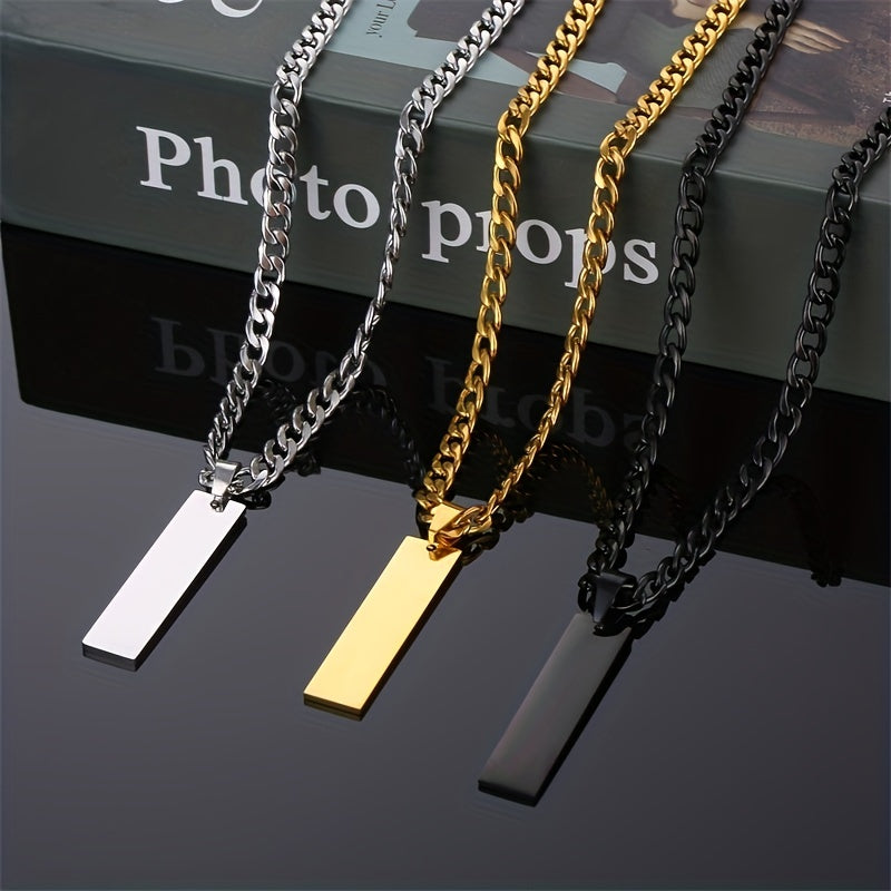Personalized Stainless Custom Steel Name Pendant Necklace