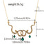 Double Snake Artificial Crystal Pendant Necklace