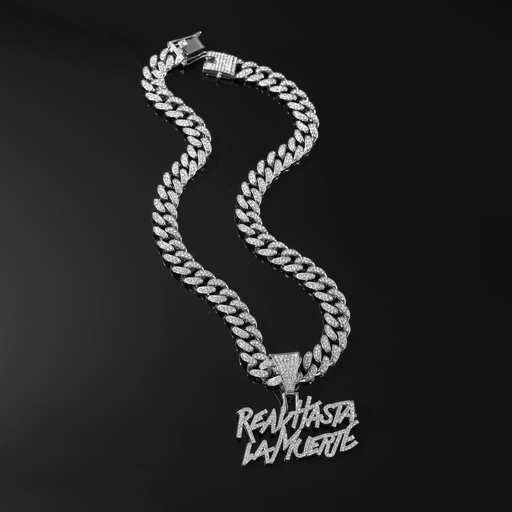 Hip-hop Alloy Inlaid Rhinestone Necklace