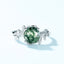 Women 1pc Men's 925 Silver Green Faux Gemstone Ring, table