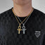 Hip Hop Zircon Ankh Cross Pendant Necklace