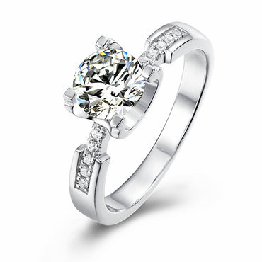 Women Simple Moissanite Promise Ring
