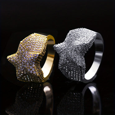 Pentagram Star Hip Hop Ring