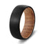 Black Tungsten Wood Ring