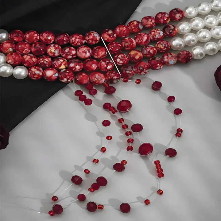Halloween Bloody Pearl Choker Necklace
