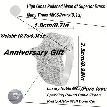 Pentagram Star Hip Hop Ring