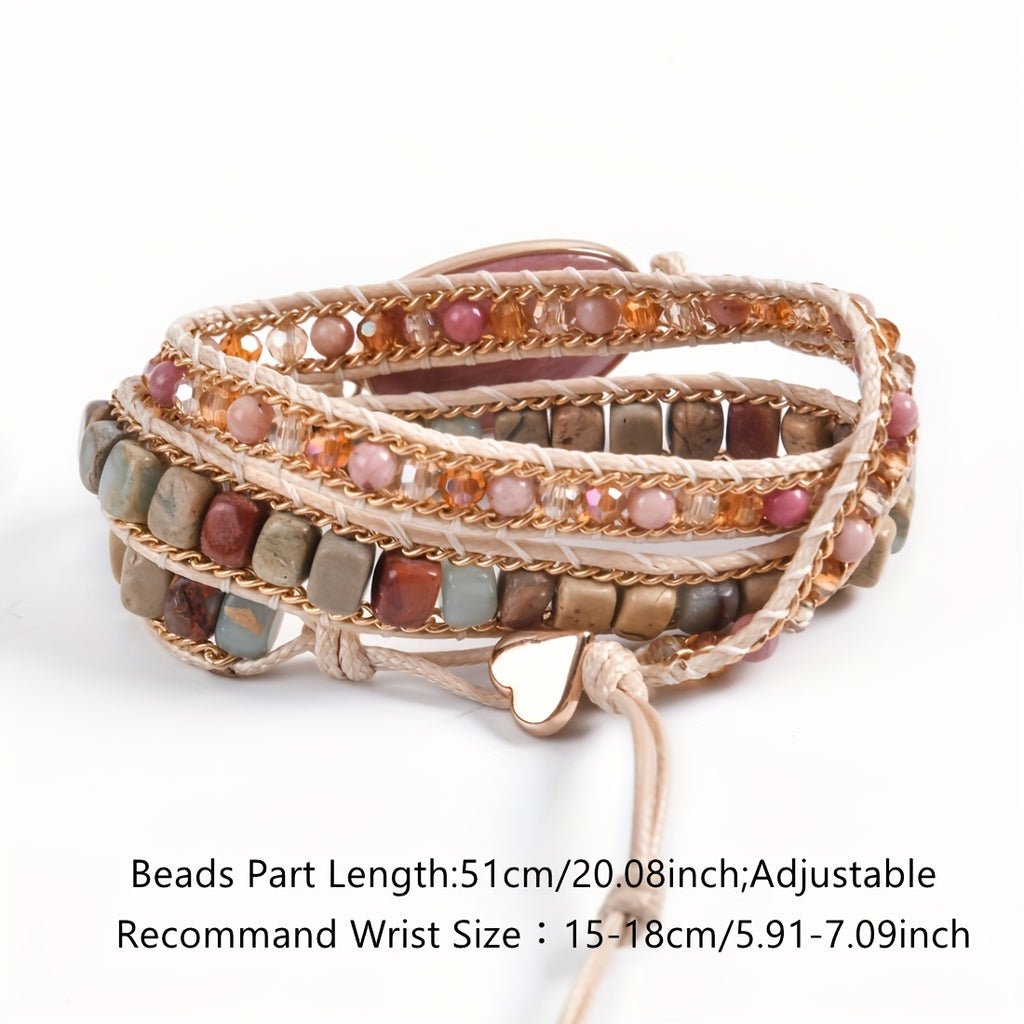 Handwoven Boho-Style Braided Wrap Bracelet