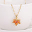 Red Maple Leaf Pendant Necklace