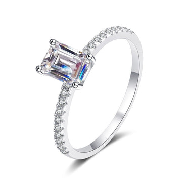 Women 1ct Moissanite Engagement Ring