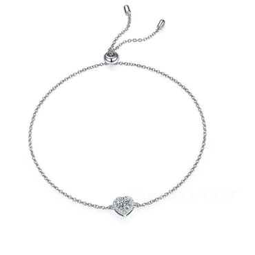 Women 0.5CT Heart Moissanite Bracelet