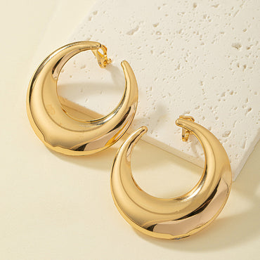 Geometric Circle Ear Cuff Vintage Clip On Earrings