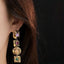 Vintage Rhinestone Dangle Multi-layer Drop Earrings