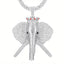 Hip Hop Charm King Of Elephant Pendant Necklace