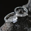 Silver Plated Copper Zirconium Couple Ring Set