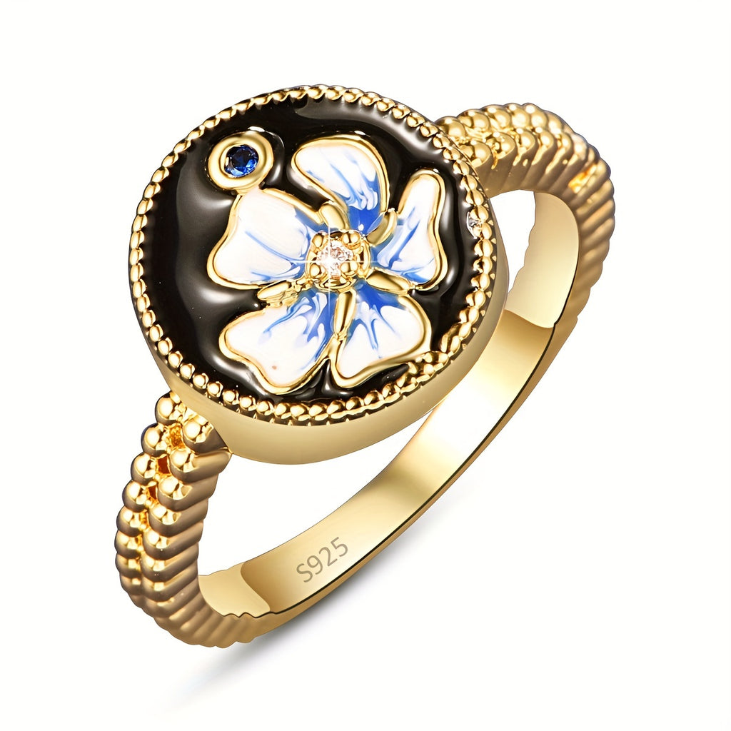 Vintage Round Shaped Lotus Ring