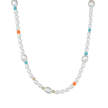 Women's Vintage Faux Pearls Beaded Necklace