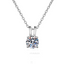 Women Moissanite 18K Platinum Silver Plated Necklace
