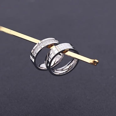 Men's 1Piece Titanium Stainless Steel Gold Silver Tone Plated Ring