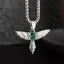 Green Stone Bird Gemstone Necklace