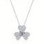 Women 925 Sterling Silver Flower Moissanite Necklace