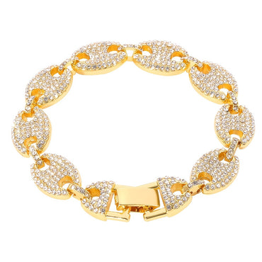 Hip Hop Coffee Beans Diamond Shaped Bracelet