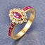 Vintage Light Luxury Zircon Marquise Ring