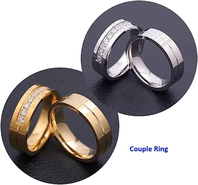 Men's 1Piece Titanium Stainless Steel Gold Silver Tone Plated Ring