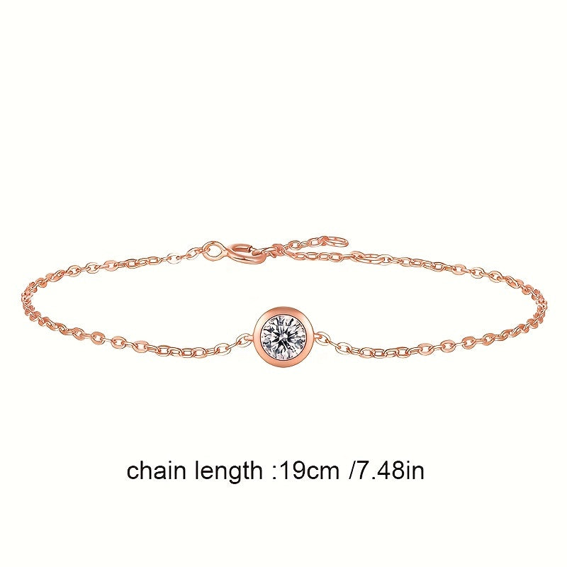 Women Bubble Shape Moissanite Bracelet