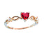 Heart Shape Synthetic Gemstones Ring