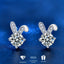 Women Easter Moissanite Ear Stud Earrings