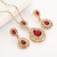 Engraving Artificial Crystal Zircon Jewelry Set