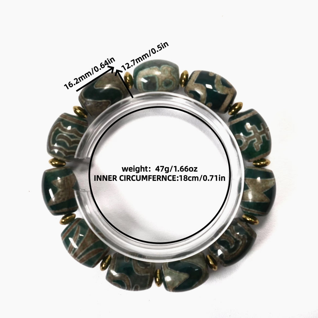 Men's Green Beaded Bracelet Nobleman Beaded Jewelry