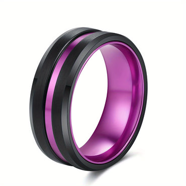 Black-Plated Tungsten Ring