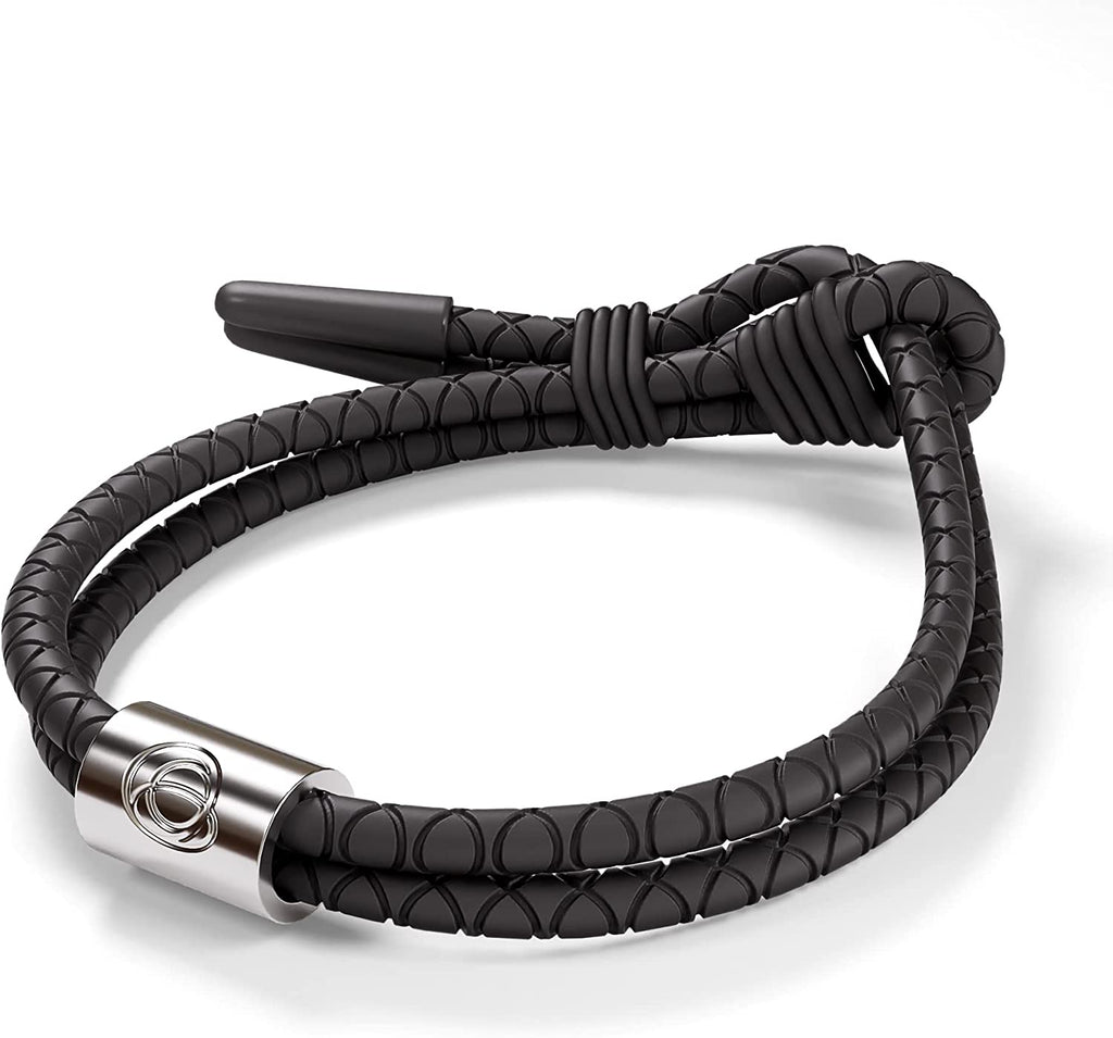 Men's Adjustable Silicone Braided Rope Bracelet
