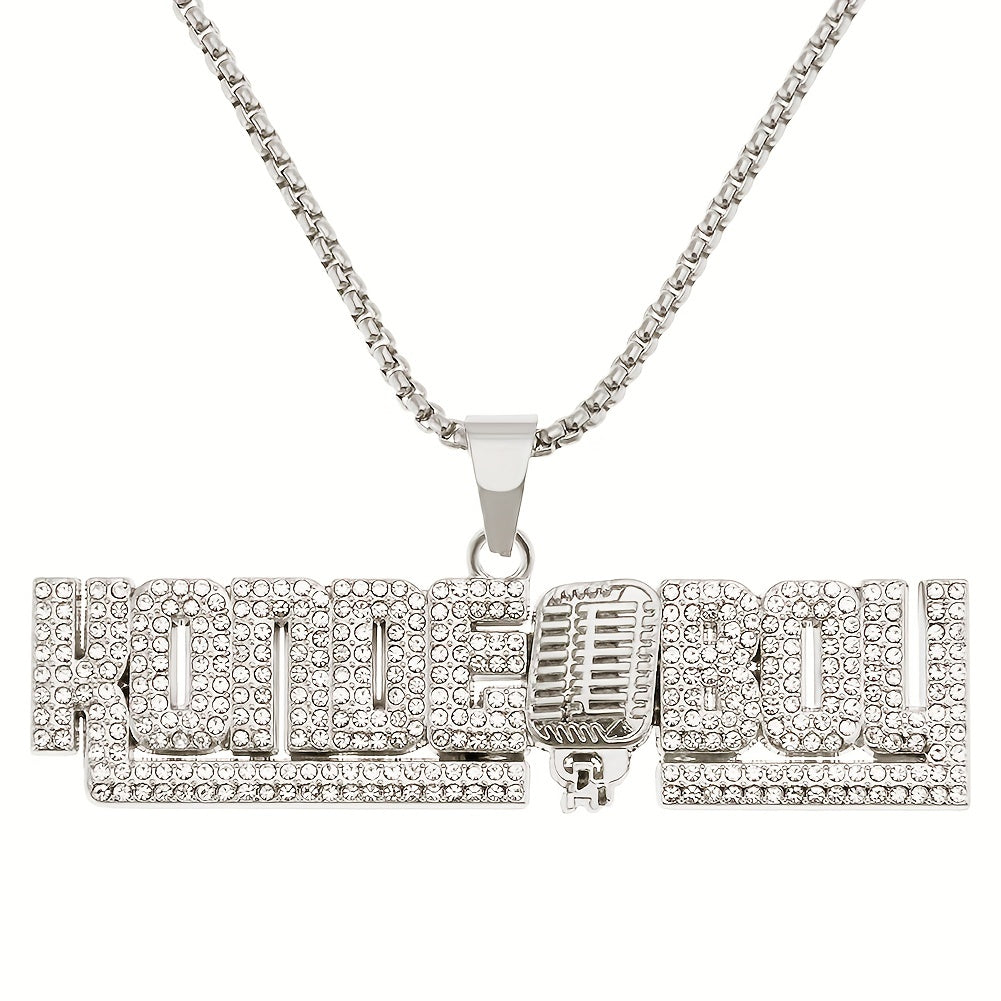 Full Of Diamond Letter Pendant Necklace