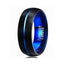 Black Round Frosted Blue Ring