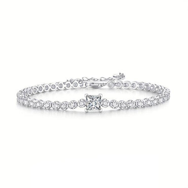 Women 925 Sliver Moissanite Tennis Bracelet